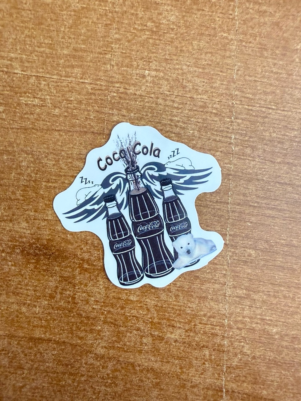 Coca-Cola Black & White Bottle Trio with Polar Bear Sticker